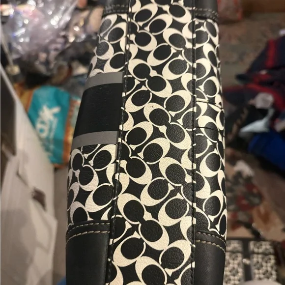 Coach Heritage Chelsea Signature Striped tote & Crossbody - Picture 8 of 11